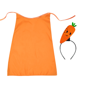 ZESTAW MARCHEWKA POMARAŃCZOWY PELERYNA 55cm 3el