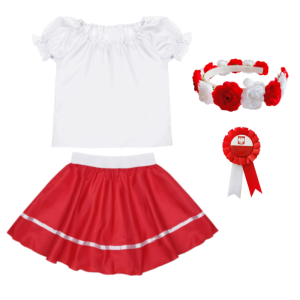 ZESTAW NARODOWY BIAŁO-CZERWONY 98-110 4el