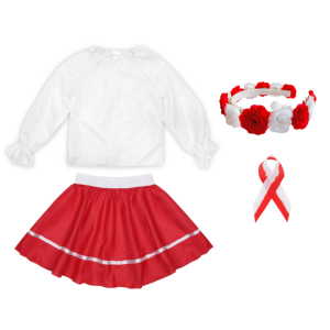 ZESTAW NARODOWY BIAŁO-CZERWONY 98-110 4el