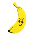 ZESTAW BANAN ŻÓŁTY PELERYNA 75cm 3el