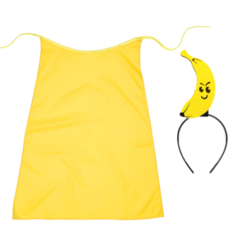 ZESTAW BANAN ŻÓŁTY PELERYNA 90cm 3el