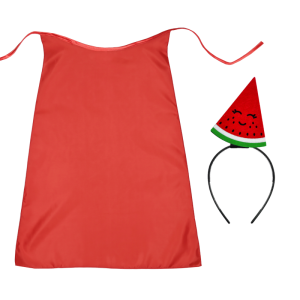 ZESTAW ARBUZ CZERWONY PELERYNA 90cm 3el