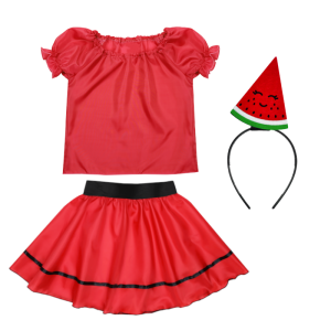 ZESTAW ARBUZ CZERWONY 134-140 4el