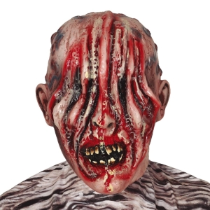 MASKA ZOMBIE POCIĘTA TWARZ LATEKSOWA CZERWONA