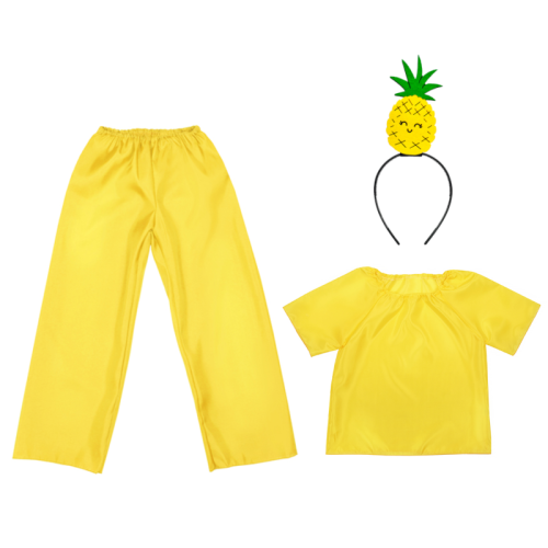 ZESTAW ANANAS ŻÓŁTY 116-128 4el