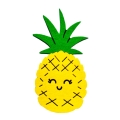 ZESTAW ANANAS ŻÓŁTY 98-110 4el