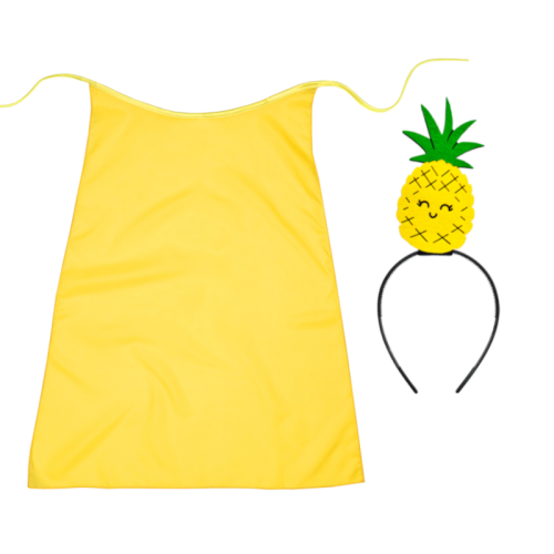 ZESTAW ANANAS ŻÓŁTY PELERYNA 55cm 3el