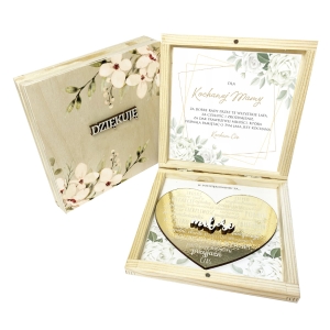 PUDEŁKO Z PODZIĘKOWANIEM DZIEŃ MATKI 14x14cm