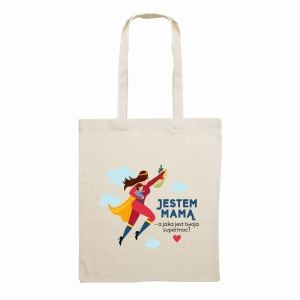 TORBA BAWEŁNIANA JESTEM MAMĄ SUPERMOC 39x41cm