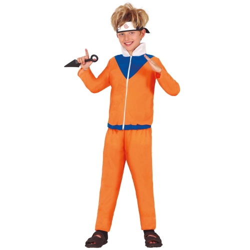 STRÓJ KOMBINEZON NINJA POMARAŃCZOWY 110-115