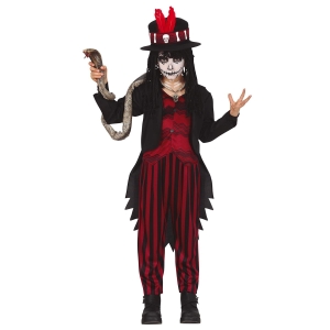 STRÓJ SZAMAN VOODOO CZARNO-CZERWONY 125-135