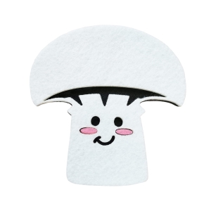 PRZYPINKA GRZYBEK PIECZARKA FILCOWA BIAŁA 12,5x12cm