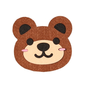 PRZYPINKA MIŚ FILCOWA BRĄZOWA 11x10cm