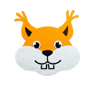 PRZYPINKA WIEWIÓRKA FILCOWA POMARAŃCZOWA 12x13cm