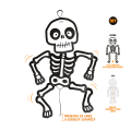 KUKŁA SZKIELET RUCHOMY Z LINKAMI PAPIEROWY BIAŁY 85cm