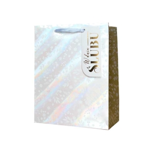 TOREBKA PREZENTOWA W DNIU ŚLUBU KWIATY OPALIZUJĄCA 33x46cm