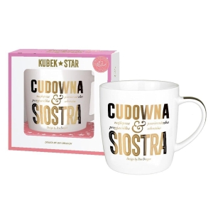 KUBEK CUDOWNA SIOSTRA BIAŁY 330ml