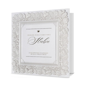 KARTKA ŚLUBNA MŁODEJ PARZE OD OJCA CHRZESTNEGO 19x19cm