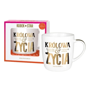 KUBEK KRÓLOWA ŻYCIA BIAŁY 330ml