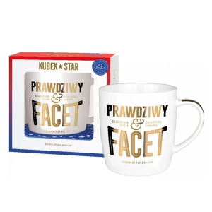 KUBEK PRAWDZIWY FACET BIAŁY 330ml