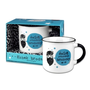 KUBEK ŚWIAT POTRZEBUJE BRODACZY BIAŁY 350ml