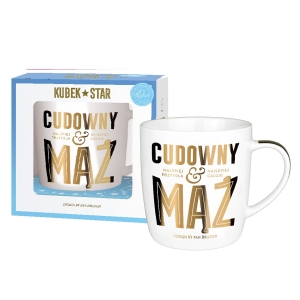 KUBEK CUDOWNY MĄŻ BIAŁY 330ml