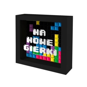 SKARBONKA NA NOWE GIERKI CZARNA 15x15cm