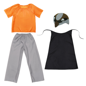 ZESTAW ZIĘBA POMARAŃCZOWO-SZARY 134-140 4el