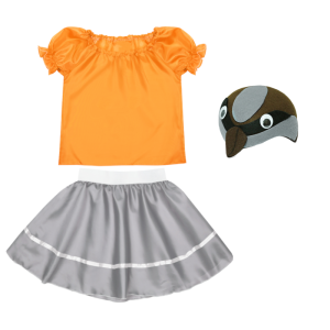 ZESTAW ZIĘBA POMARAŃCZOWO-SZARY 98-110 3el