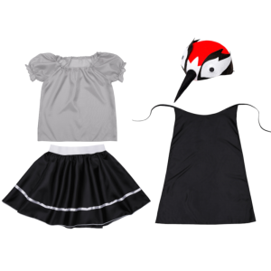 ZESTAW ŻURAW SZARO-CZARNY 134-140 4el