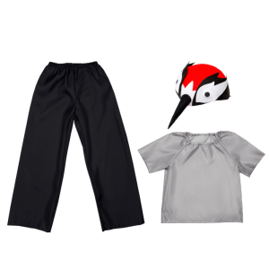 ZESTAW ŻURAW SZARO-CZARNY 116-128 3el