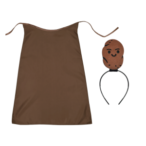 ZESTAW ZIEMNIAK BRĄZOWY PELERYNA 75cm 3el