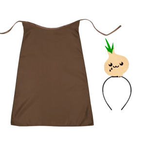 ZESTAW CEBULA BRĄZOWY PELERYNA 90cm 3el