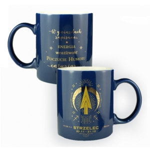 KUBEK ZNAKI ZODIAKU STRZELEC GRANATOWY 300ml