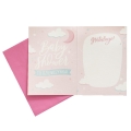 KARTKA BABYSHOWER TO DZIEWCZYNKA GRATULACJE RÓŻOWA 17x12cm