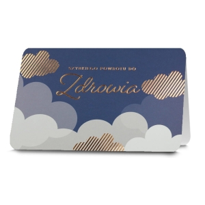 KARTKA SZYBKIEGO POWROTU DO ZDROWIA CHMURKI GRANATOWA 17x12cm