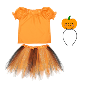 ZESTAW DYNIA POMARAŃCZOWY 116-128 4el