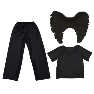 ZESTAW ANIOŁ ŚMIERCI CZARNY 116-128 3el