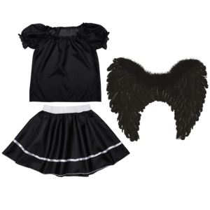 ZESTAW ANIOŁ ŚMIERCI CZARNY 116-128 3el