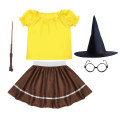 ZESTAW HUFFLEPUFF ŻÓŁTO-BRĄZOWY 98-110 5el
