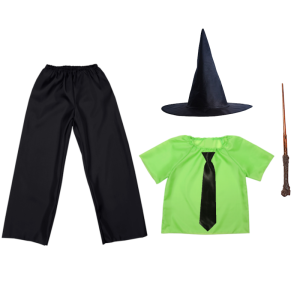 ZESTAW SLYTHERIN ZIELONO-CZARNY 116-128 5el