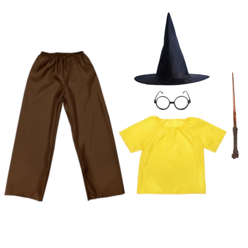 ZESTAW HUFFLEPUFF ŻÓŁTO-BRĄZOWY 98-110 5el