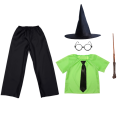 ZESTAW SLYTHERIN ZIELONO-CZARNY 116-128 6el