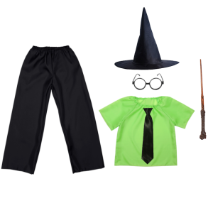 ZESTAW SLYTHERIN ZIELONO-CZARNY 116-128 6el