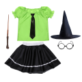 ZESTAW SLYTHERIN ZIELONO-CZARNY 116-128 6el