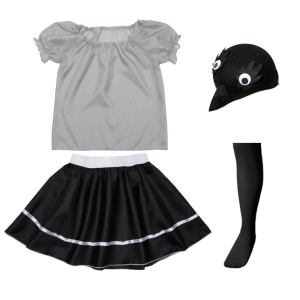 ZESTAW WRONA SZARO-CZARNY 134-140 4el