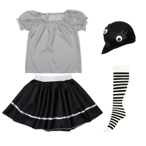 ZESTAW WRONA SZARO-CZARNY 98-110 4el