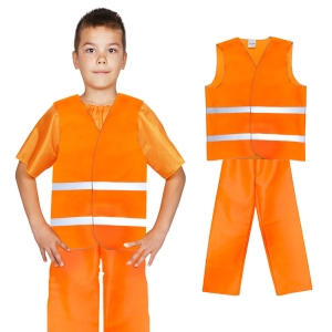 STRÓJ ROBOTNIK NEON POMARAŃCZOWY 116-128 2el