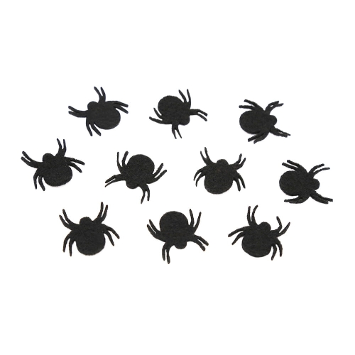 KONFETTI PAJĄKI FILCOWE CZARNE 10szt