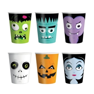 KUBECZKI PAPIEROWE POTWORKI MIX 220ml 6szt